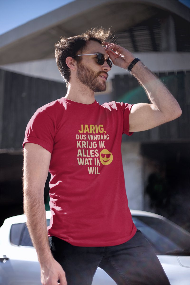 Krijg Wat Ik Wil - Verjaardag T-shirt Rood - Grappig T-shirt - Maat XL - Verjaardag Cadeau Mannen - Limited Edition
