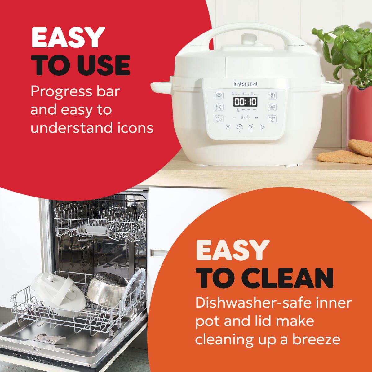 Instant Pot Classic Mini 3,8L Multicooker Sea Salt Wit - 7-in-1 Snelkookpan - Slowcooker - Stomer - Yoghurtmaker - Compact Design - Tot 4 Porties - Tot 70% Sneller Koken - Tot 80% Energiebesparing – foto 6