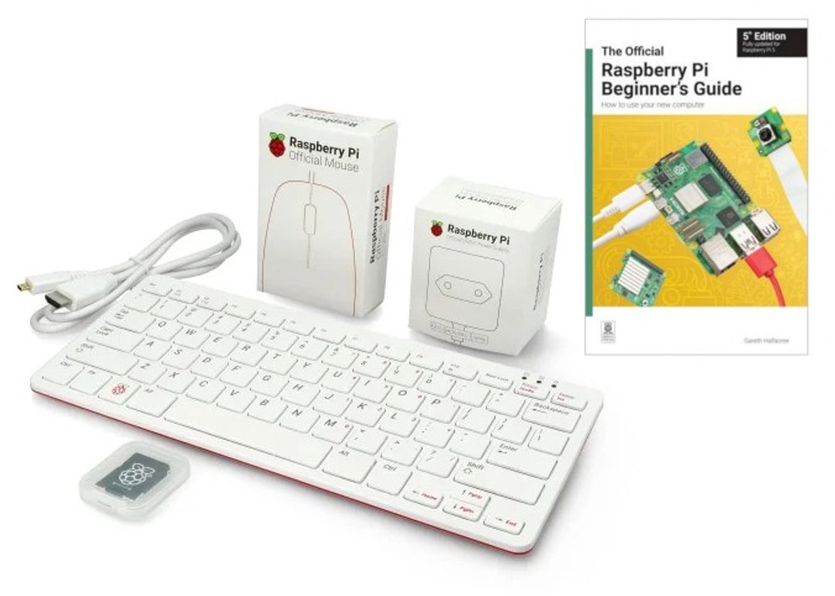 Raspberry Pi 500 (QWERTY / US) - Kit, inclusief muis, EU voeding, boek, kabel en 32Gb SD-kaart
