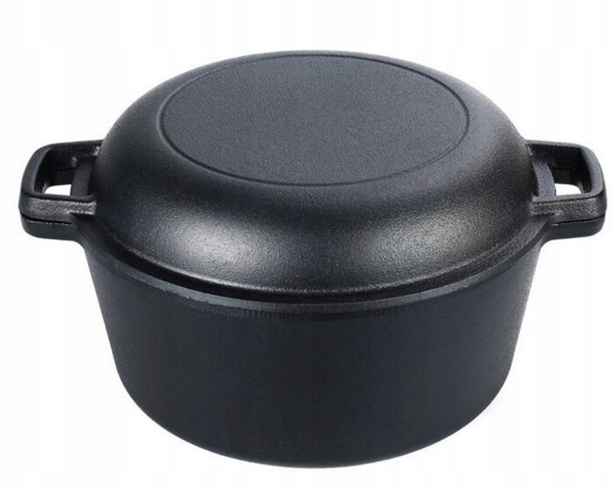Gietijzeren Broodbakpan 24 cm, 3,5L - Geëmailleerde Stoofpan voor