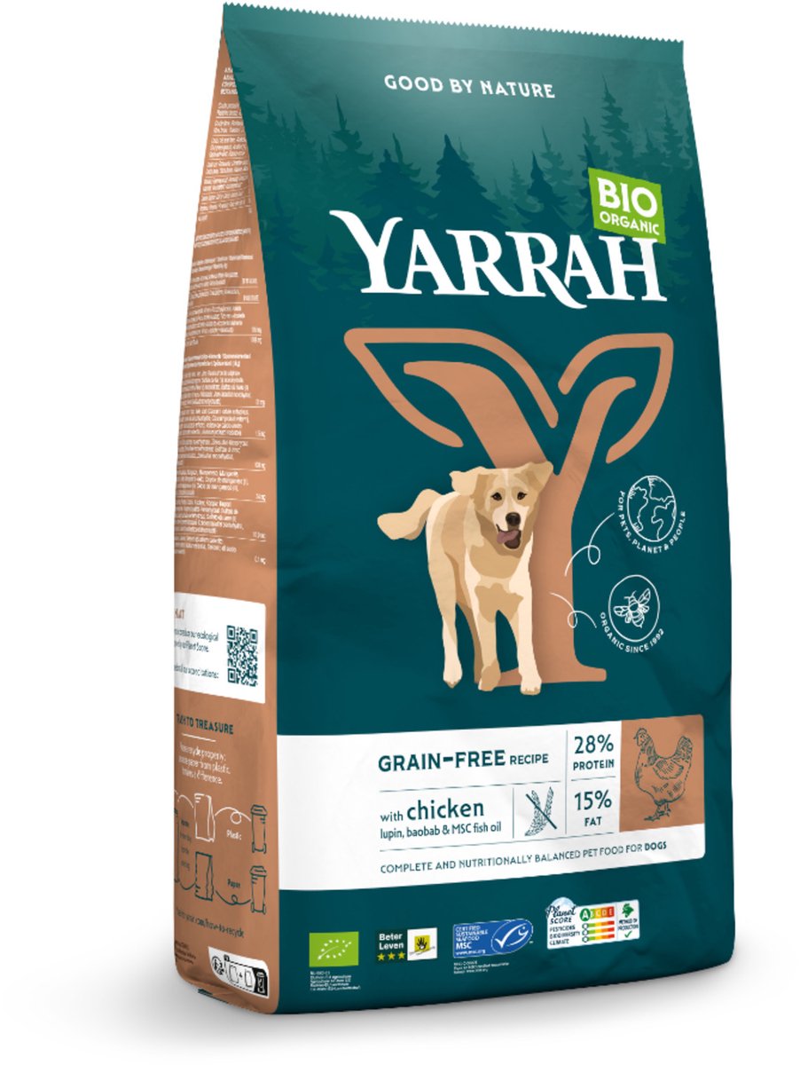 Yarrah Biologisch Graanvrij - Hondenvoer - 2 kg