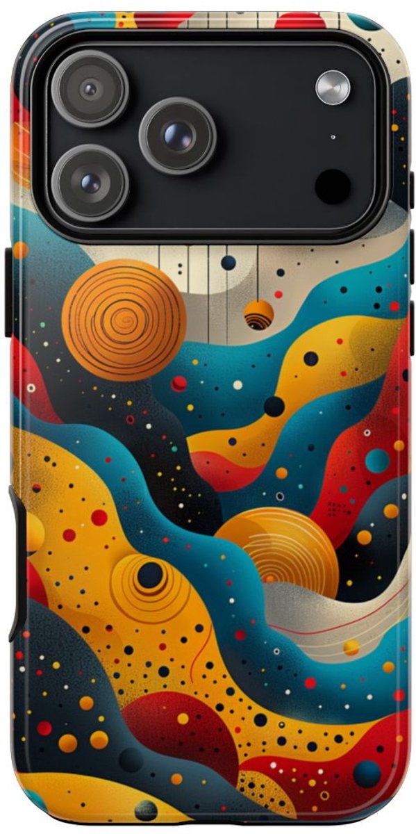 Kleurrijke Abstracte Kosmische Golven – Telefoonhoesje Geschikt voor iPhone 17 Pro Max