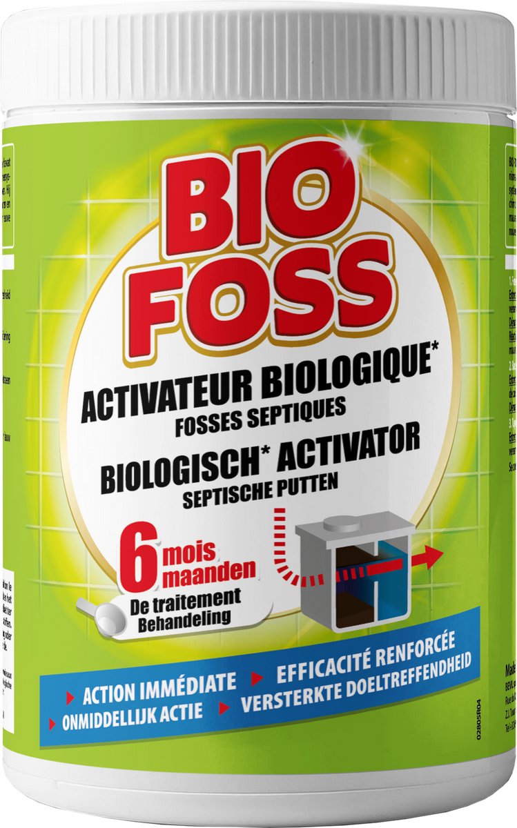 Biofoss - Biologische activator septische putten - 6 maanden - 750gr