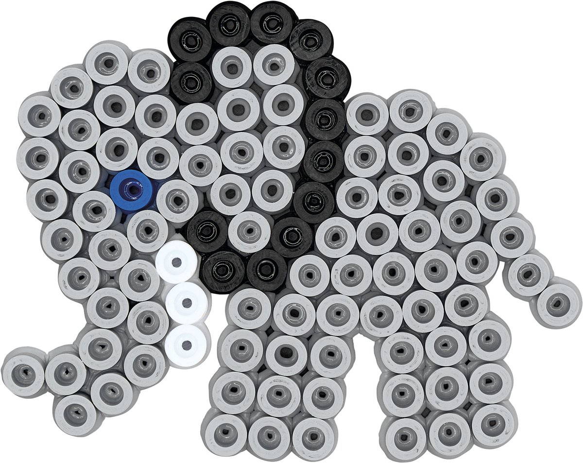 Set van 5 verschillende Hama MAXI dieren: grote strijkkralen vormpjes / figuur / grondplaat (hond, konijn, olifant, leeuw, pinguïn) voor extra grote strijkparels (creatief cadeau voor kleine kinderen / peuters / kleuters) — cadeau in Spellen & Speelgoed - foto 2