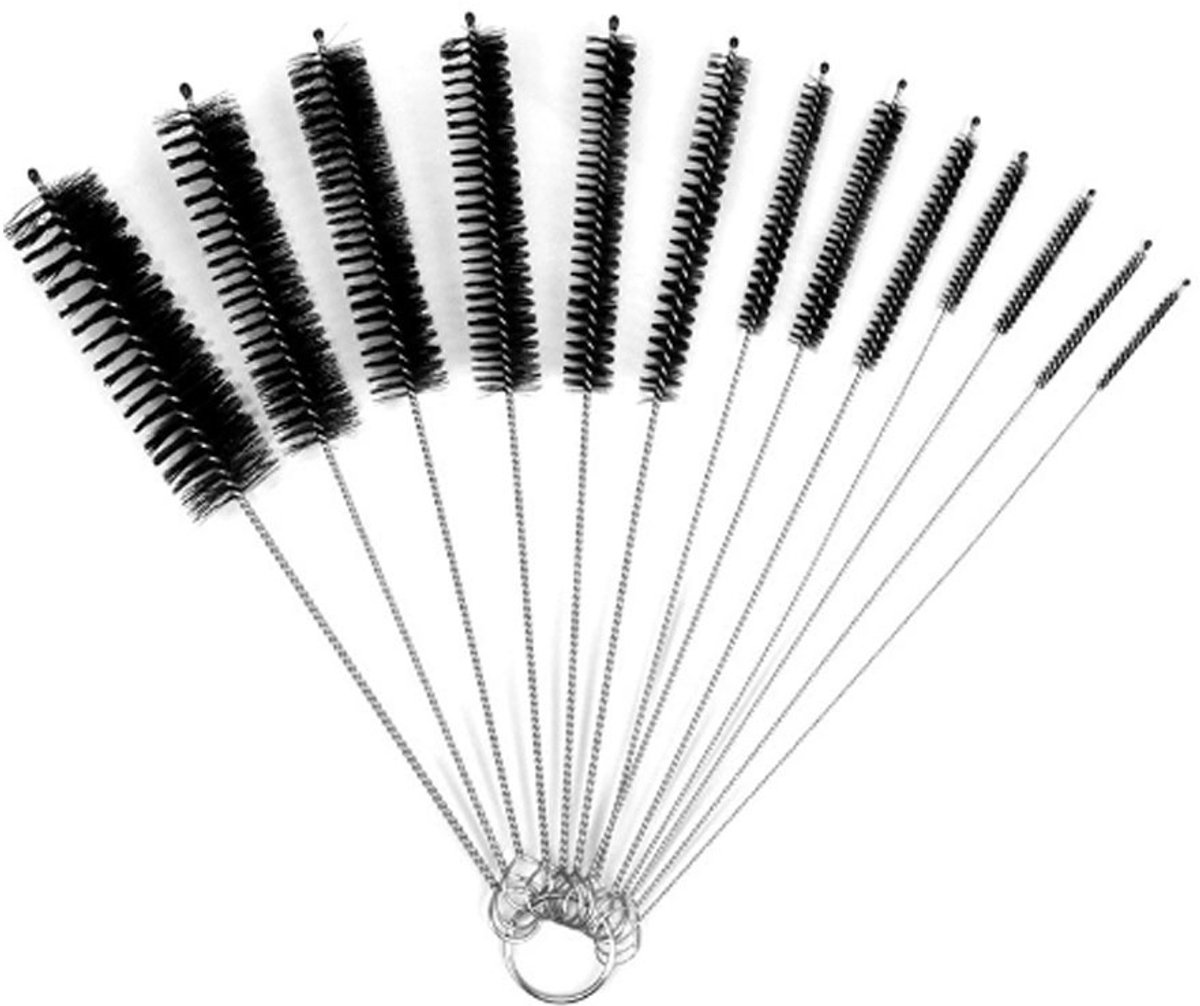 EXCITAT Reinigingsborstel - Rietjesborstel - Herbruikbaar - voor koffiezetapparaten, rietjes, pijpen - Set van 13 stuks