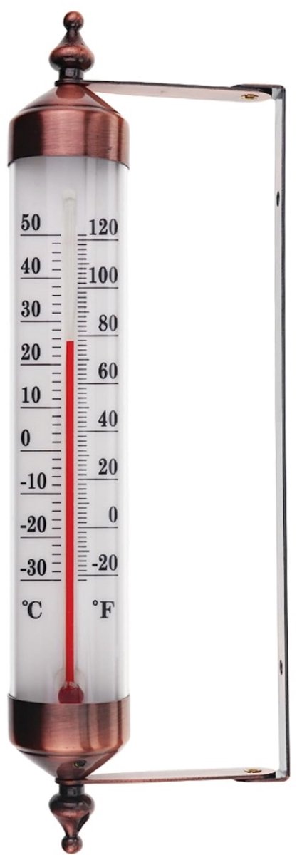 Vitdipy - Buitenthermometer - Met meter - 25 cm - Thermometer voor Buiten - Temperatuurmeter - Voor buitentemperatuur, kas, garage, eenvoudig op te hangen
