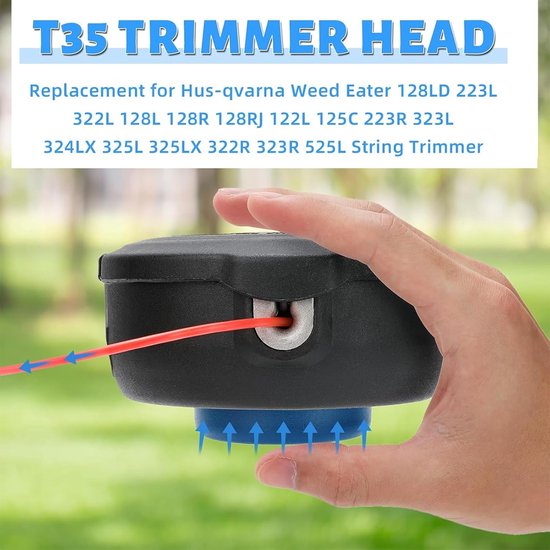Trimmerkop geschikt voor Husqvarna T35 Auto Feed Tap Advance 223L 223R 322C 323C 325C 325CX 326CX -531300194 van Husqvarna — afbeelding 2