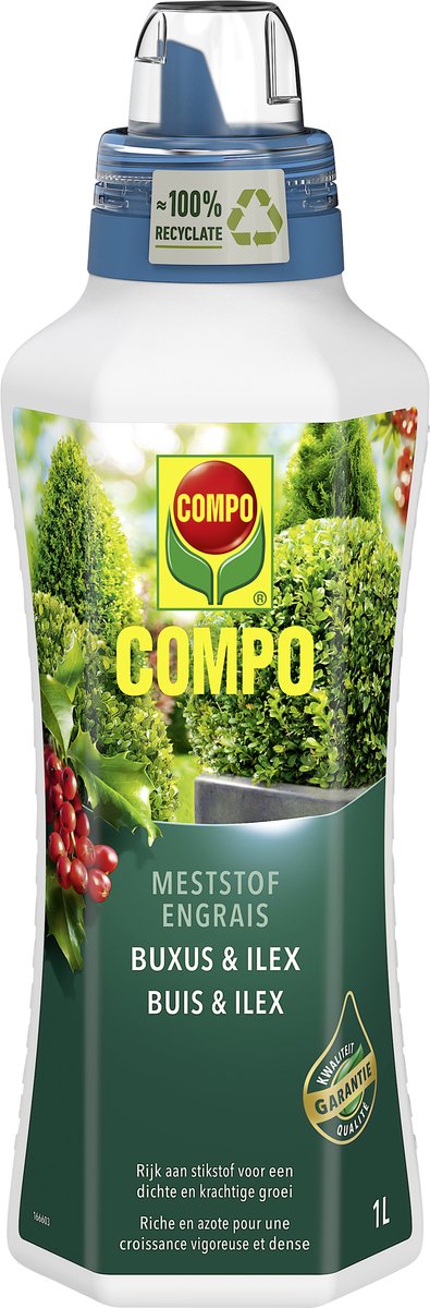 COMPO Vloeibare Meststof Buxus & Ilex - voor een dichte en krachtige groei - fles 1 L