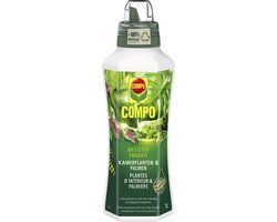 COMPO Vloeibare Meststof Kamerplanten en Palmen - voor stevige planten en diepgroene bladeren - fles 1 L