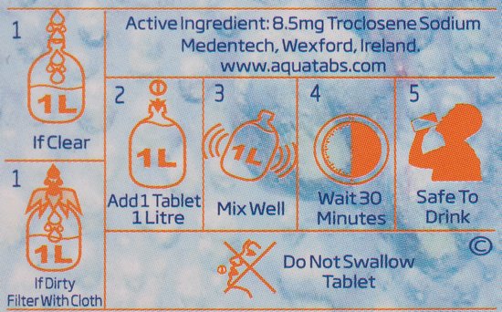 Aquatabs - Waterzuiveringstabletten - 2X50 stuks