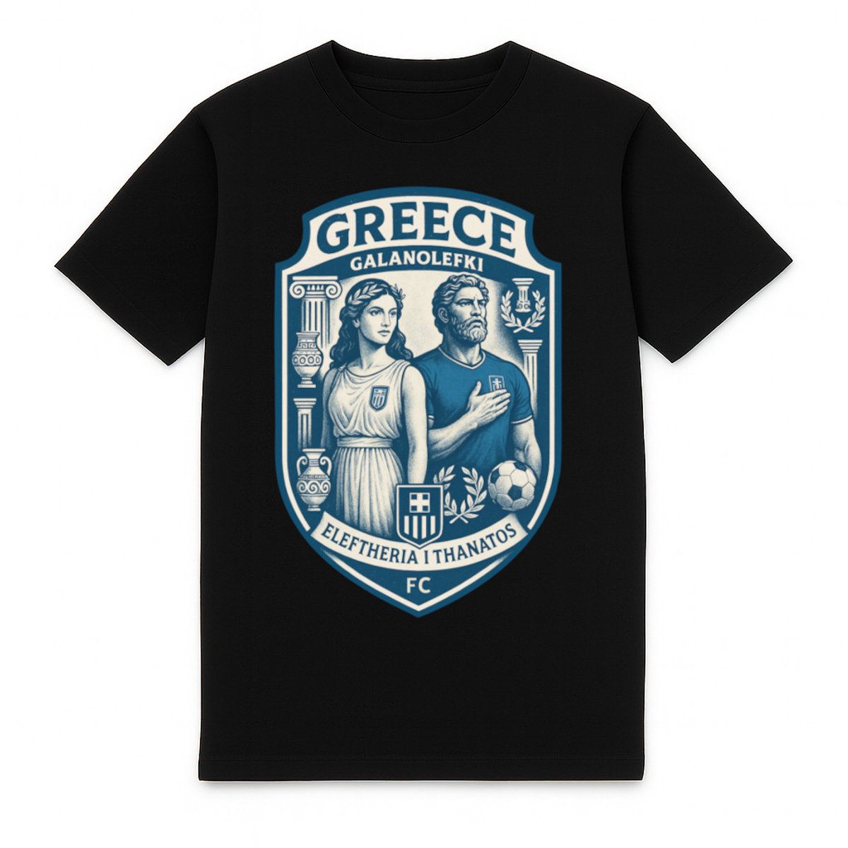 FC Eleven Griekenland Galanolefki T-Shirt – Zwart