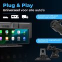 Plug & Play: navigatiesysteem met dashboard- en zuignaphouder, en een USB-autolader.