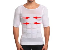 Compressieshirt Heren Mouwloos Maat L – Afslankend Body Shaper Vest – Corrigerend Shirt voor Buik & Taille – Gym Workout Shapewear tegen Gynaecomastie – Corrigerend Ondergoed – Sportshirt – Taille Trainer