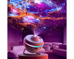 Sterrenhemel Projector-met 13 4K HD-schijven-Planetariumprojector-Nachtlampprojector voor Kinderen en Volwassenen-6 prachtige lichteffecten-woondecoratie-Geschenk-Wit