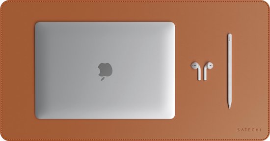 Satechi Eco lederen bureau mat - Bruin