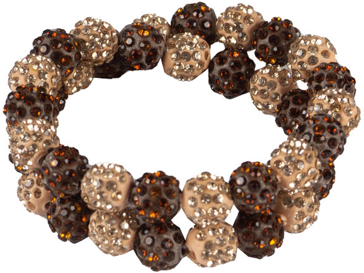 Horka - Haar Knotband Delicate - Bruin - Rose
