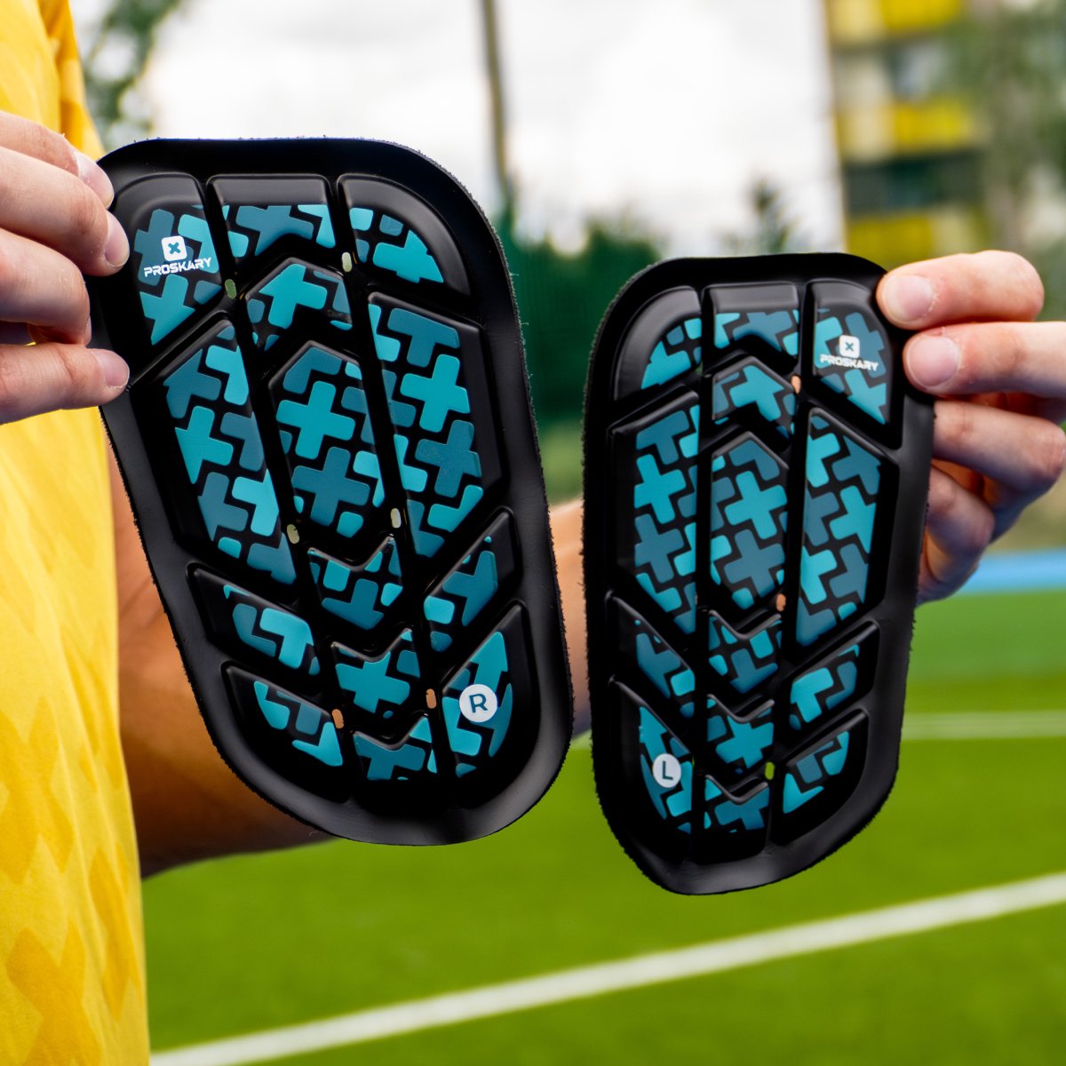 Flexibele Scheenbeschermers Voetbal - Kinderen & Volwassen - Proskary - Blauw