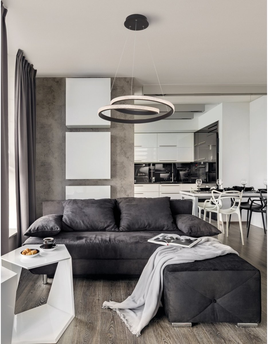 Lyora Design hanglamp Grania zwart Ø 55cm - 9818511