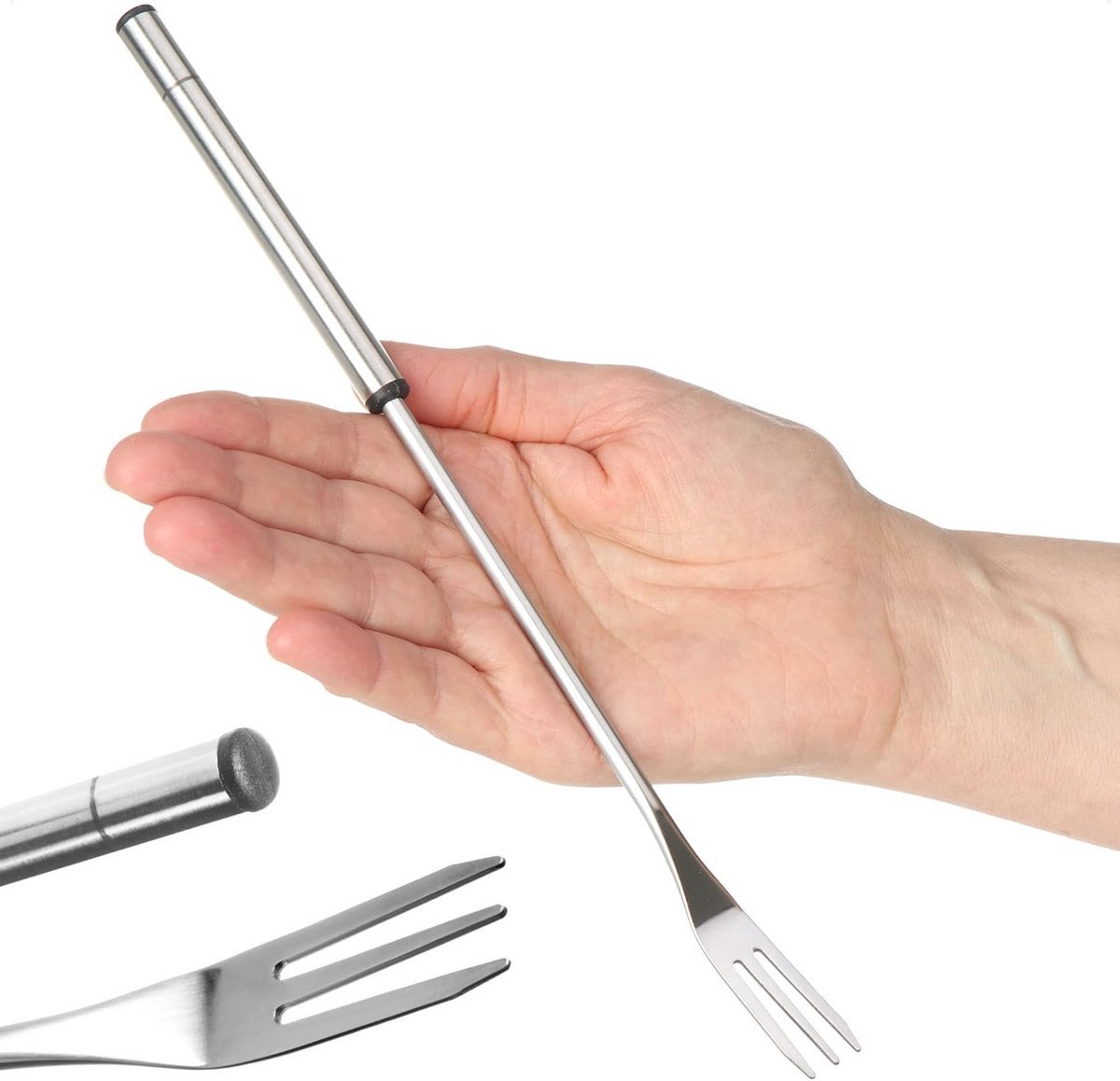 Luxe Fonduevorken RVS – Set van 6 stuks – 26,5 cm – Met Markeringen op Handvat – Fondue Vorken voor Kaasfondue, Chocoladefondue & Vleesfondue – foto 3