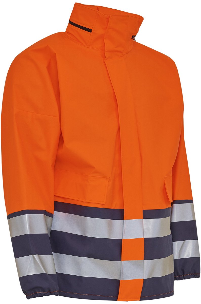 Elka Pu visible rain jacket 076300R Fl. Marineblauw