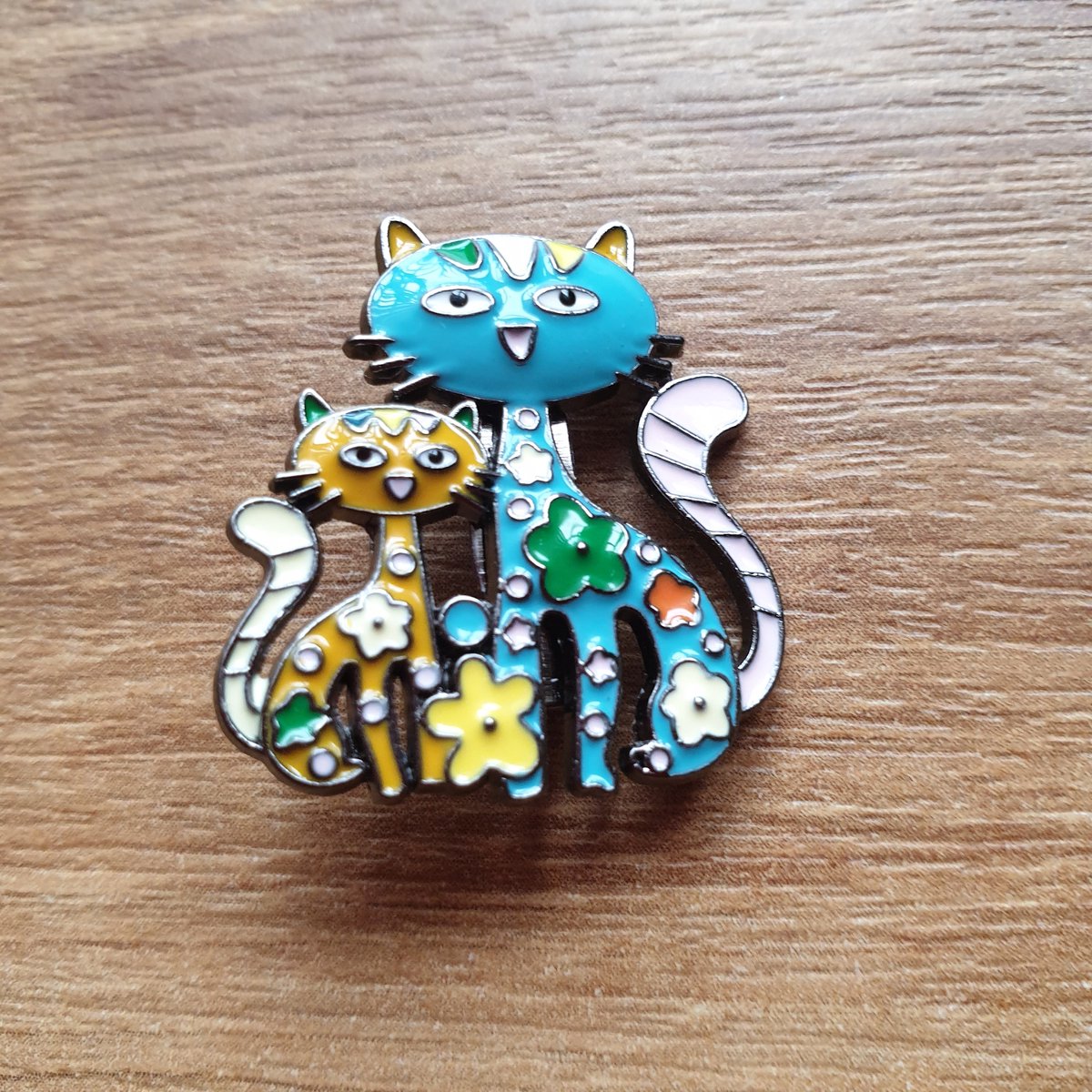 Zelto-Broche-Kat-Poezen-Broche Boetiek--Poes-Blauw-Roze-Groen-Poes-Sierspeld-Dames Broche