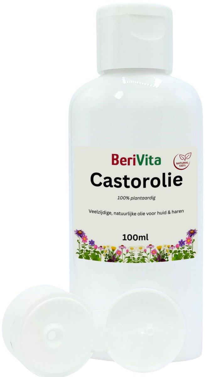 Castor Olie 100ml - Puur & Koudgeperste Castorolie, Wonderolie - Huid & Haar - Gezicht - Hoofdhuid - Wimpers - Wenkbrauwen - Nagels - Hexaanvrij