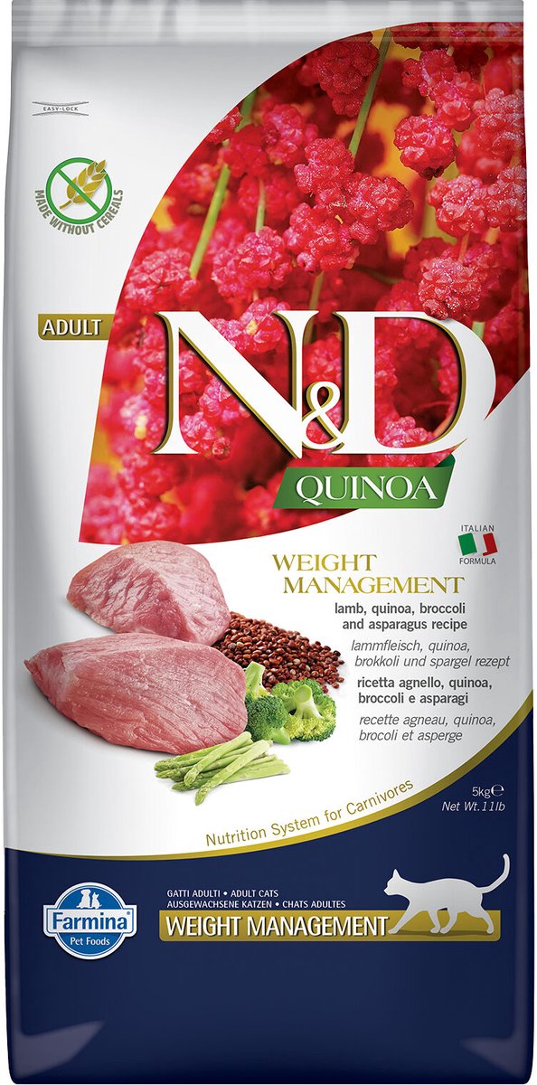 N&D Farmina N&D Quinoa Weight Management Adult Kattenvoer - Lamb - 5 kg