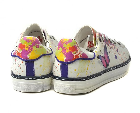 GOBY - Butterfly Peinture - Baskets pour femmes - Chaussures pour femmes - Haute qualité - Fait main - Taille 38