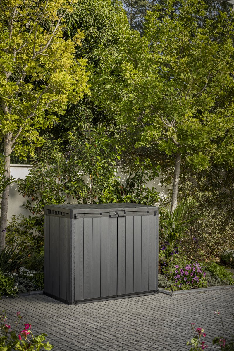 Keter Store It Out Darwin Coffre de rangement - 1100L - 141x82x117,5 cm - Gris