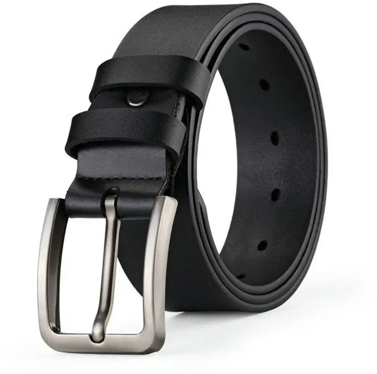 Fako Fashion Riem Heren - Zwart - 110 cm - Broekriem - Inkortbaar - Verstelbaar