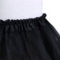 Elastische band van zwarte tule tutu met ruches.