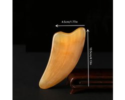 Gua Sha gezichtsmassage steen - buffelhoorn - 10 cm