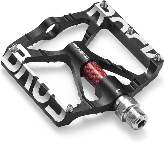 ROCKBROS Fietspedalen - 9/16 " - Aluminium MTB Pedalen - met Afgedichte Lagers - Antislippedalen - Zwart