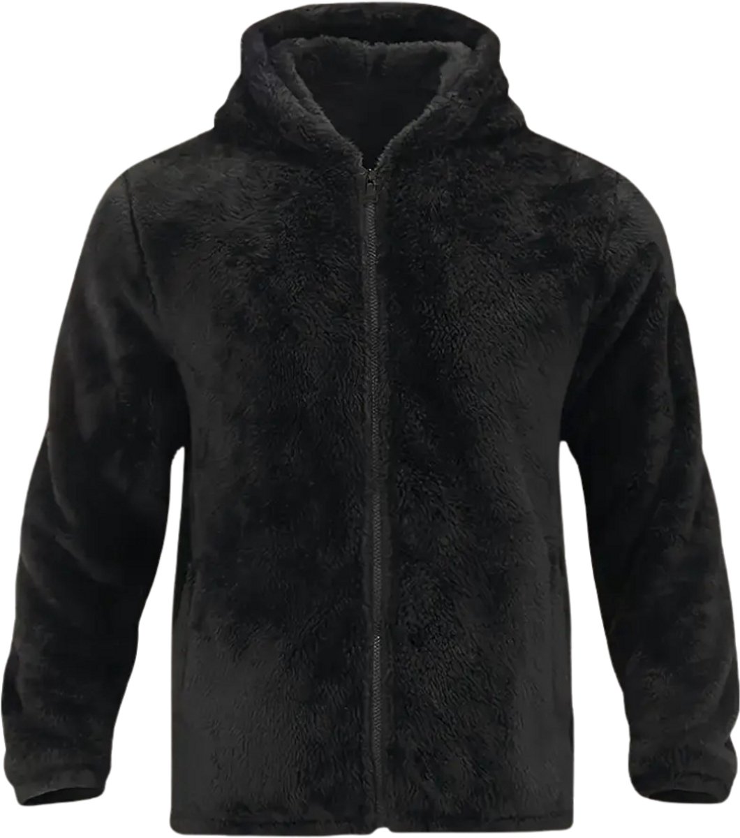 Livano Winterjas Heren Parka Winter Jas Volwassen Stijlvol – 3XL Zwart