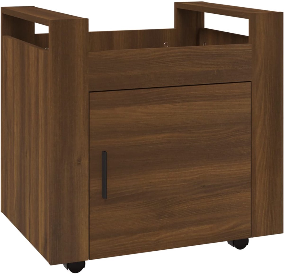 vidaXL - Bureaukastje - 60x45x60 - cm - bewerkt - hout - bruin - eikenkleur