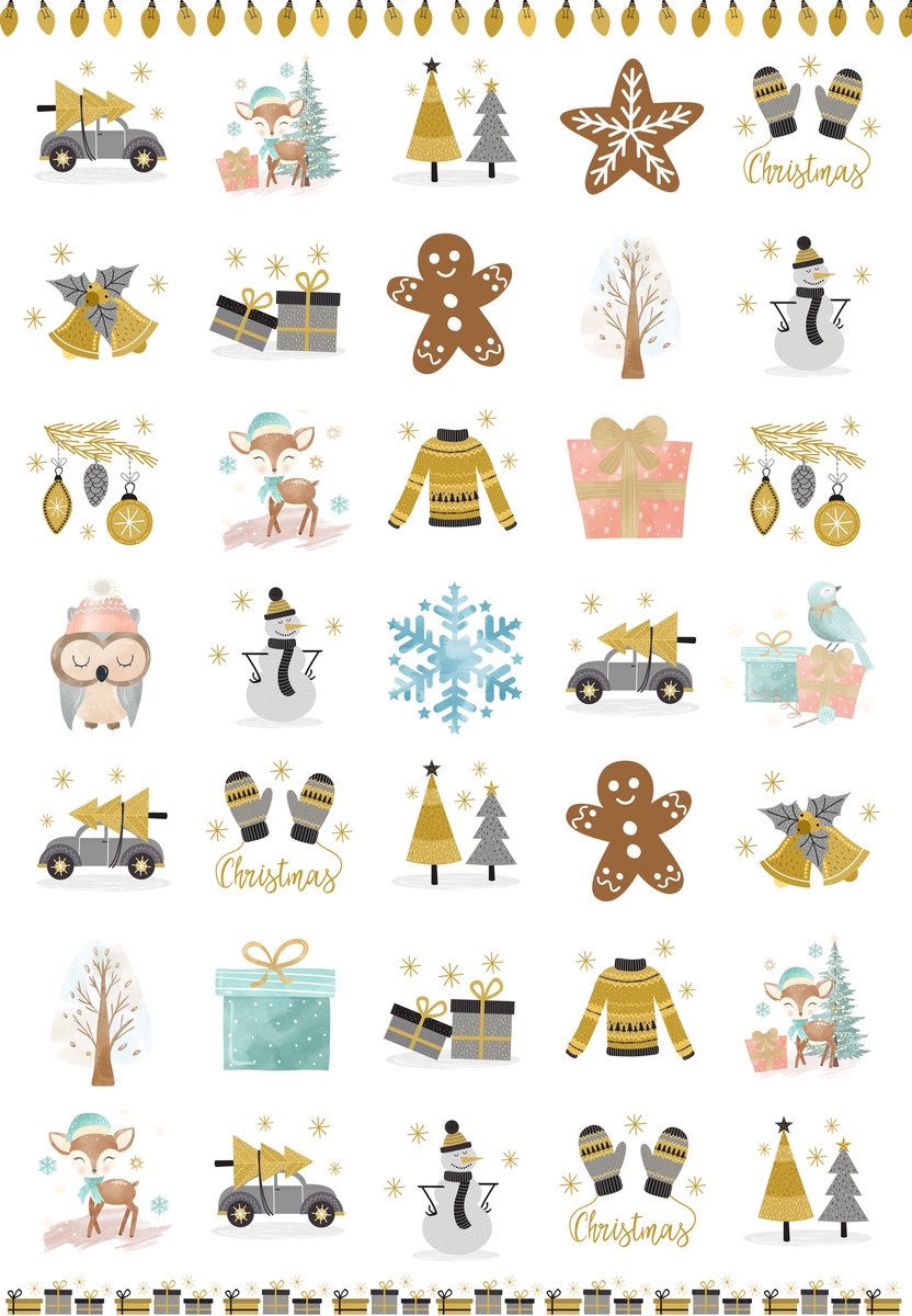Stickers Kerst - 140 Stuks - 4 Stickervellen Kerst - Kerstkaarten Maken — afbeelding 9