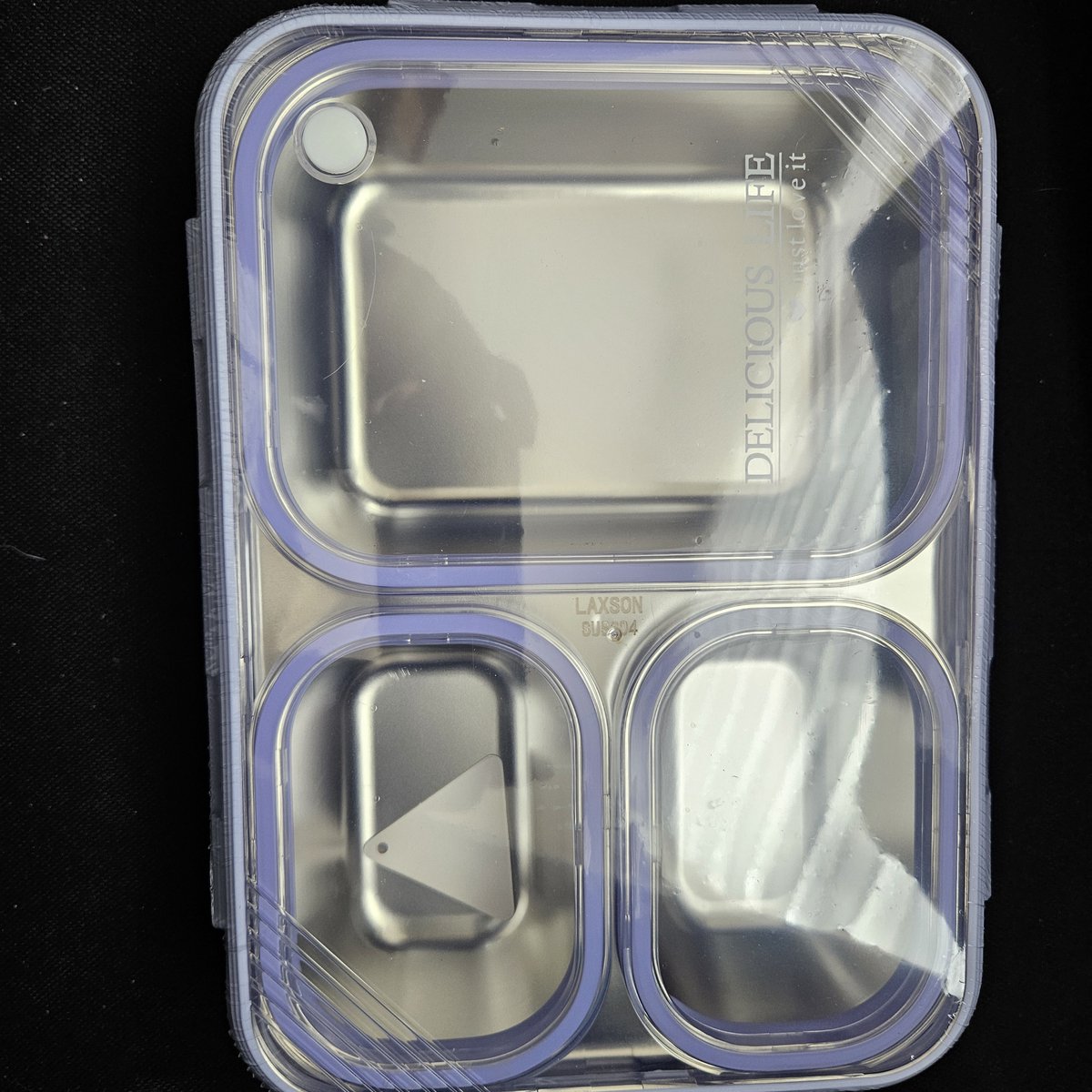 Premium Stainless Steel Bento Lunch Box – 850 ml – 3 Compartments – Leakproof & BPA-Free – Lunchbox for School & Office