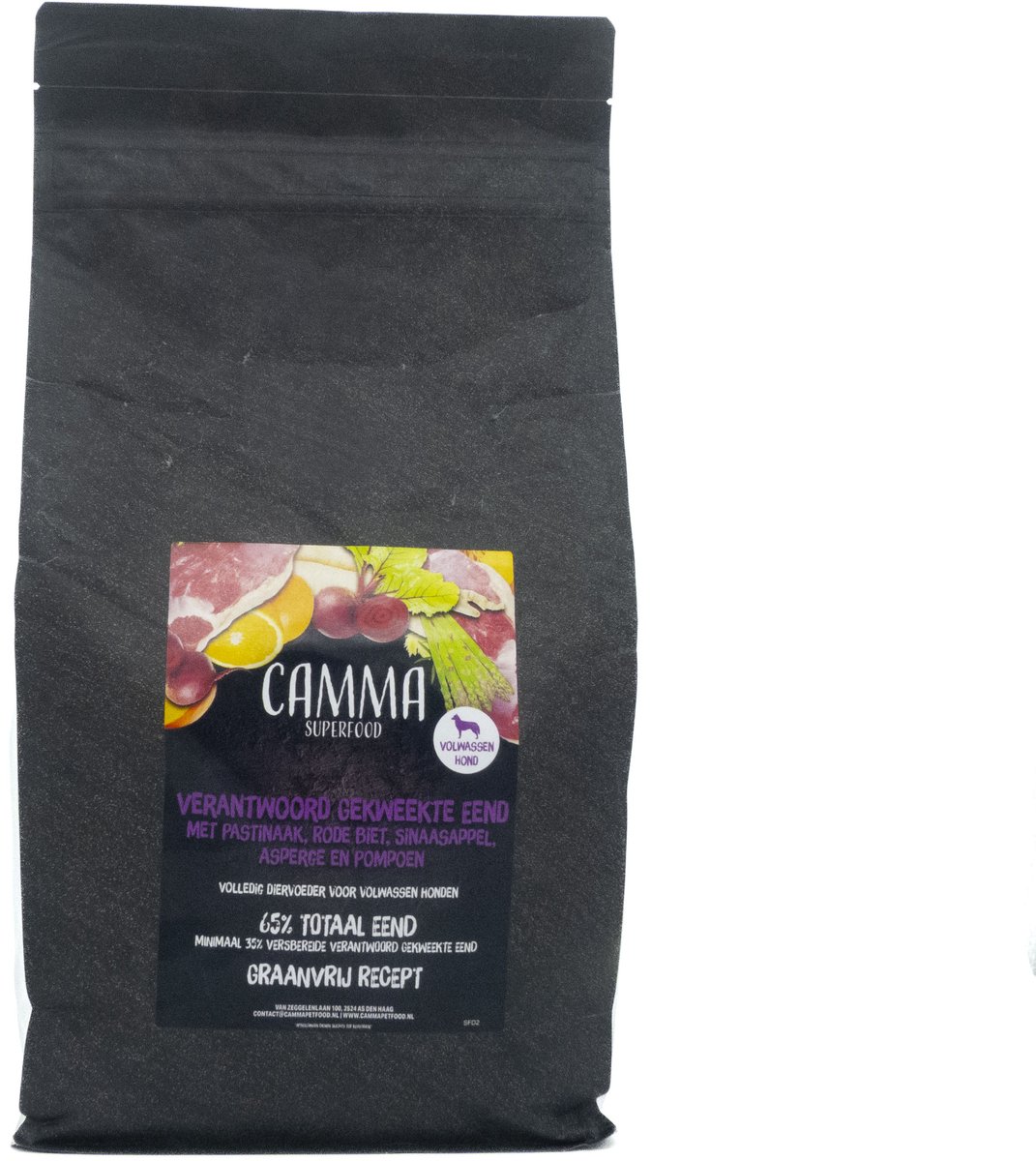 Camma Petfood Camma Superfoods Eend - Volwassen Hond 12kg