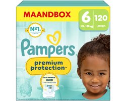 Pampers Premium Protection - Maat 6 (13kg-18kg) - 120 Luiers - Maandbox