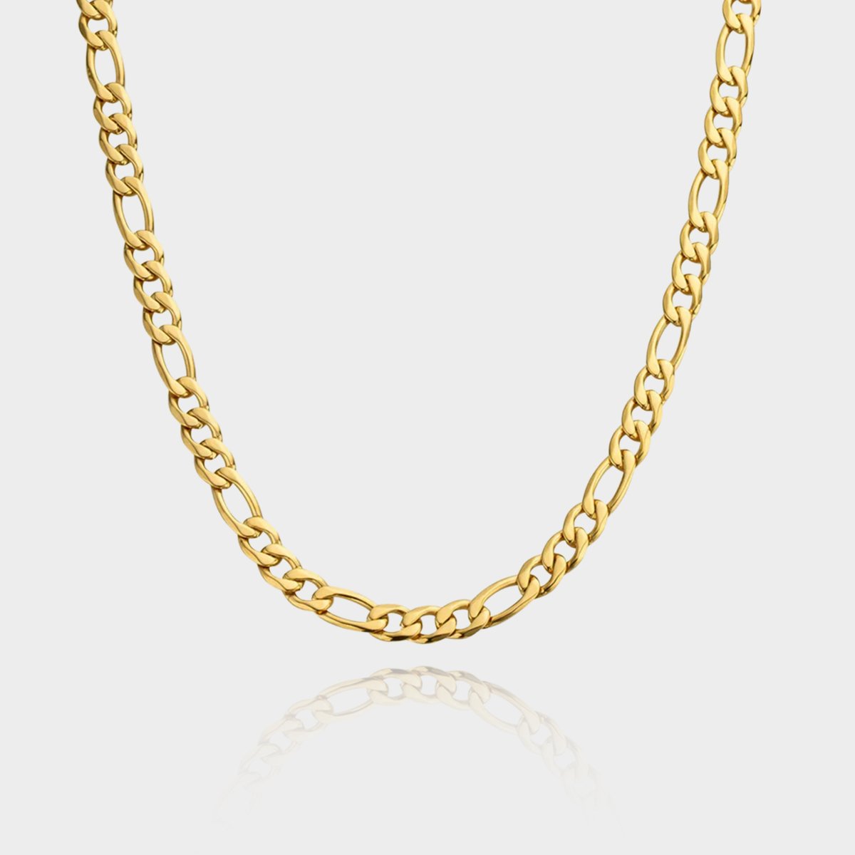 Figaro Ketting 7 mm - Gouden Schakelketting - 50 cm lang - Ketting Heren - Olympus Jewelry