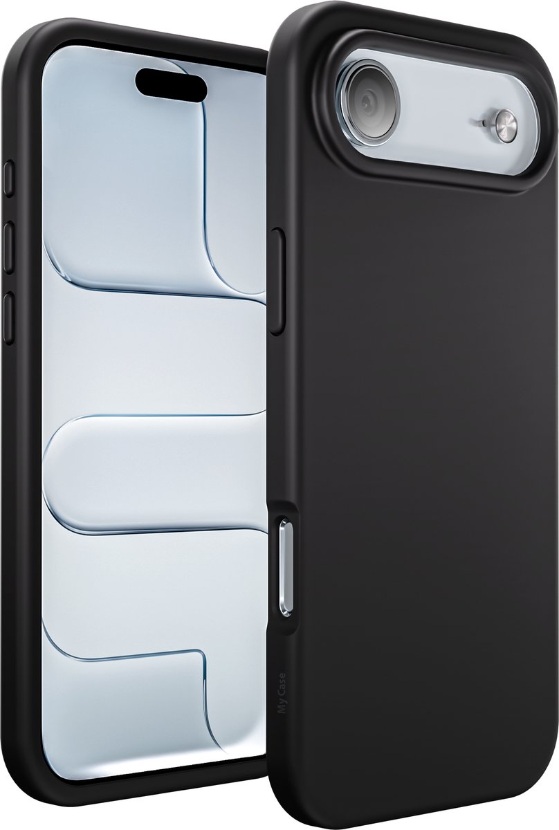 My Case hoesje geschikt voor iPhone 17 Air Zwart Hoesje Siliconen Case Cover - Zwart