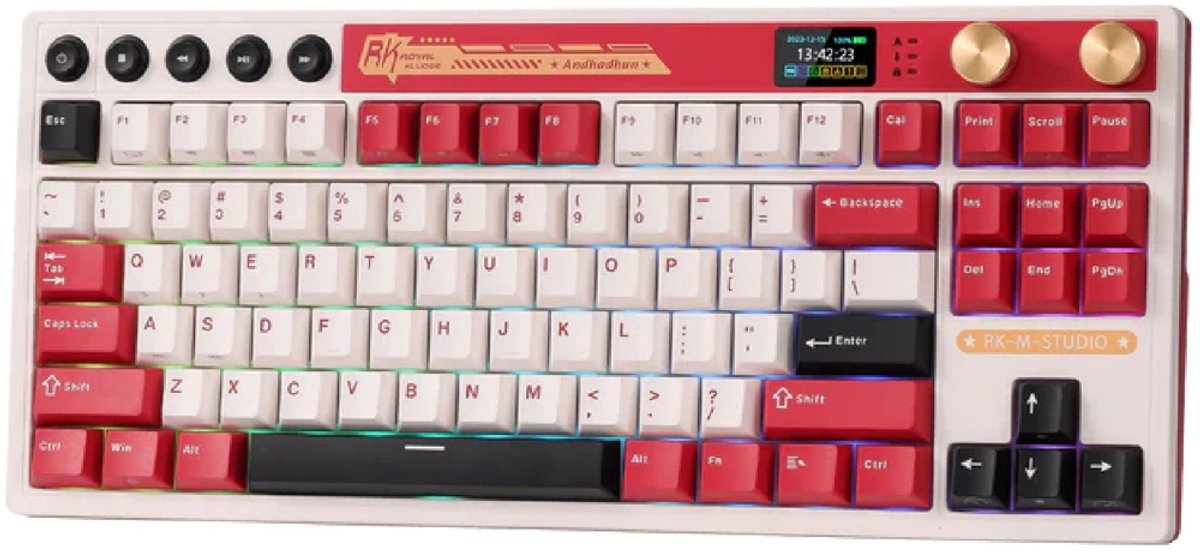 Royal Kludge RKM87 - Mechanisch Gaming Toetsenbord - Draadloos - Gaming Keyboard - Met LCD-Scherm thumbnail 6