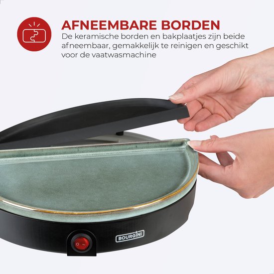 Bourgini Chef's Dinner party Gourtmetset - Uitbreidingsset- Glazed Grey - Bakplaat - PFAS-vrij - Vaatwasserbestendig — afbeelding 4