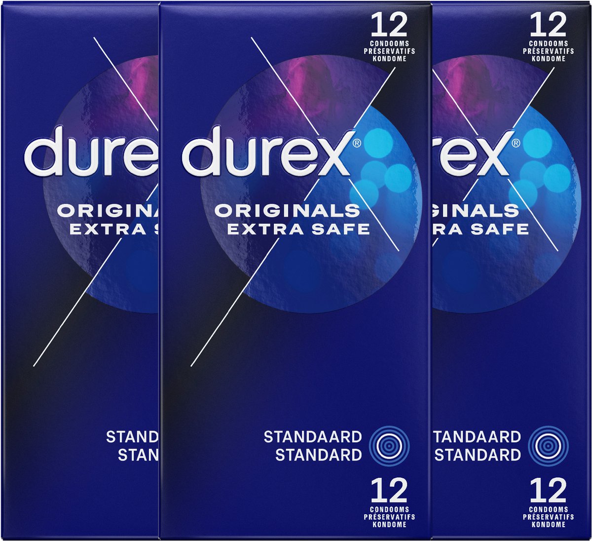 Bol.com Durex Originals Condooms Extra Safe - 3x 12 stuks aanbieding