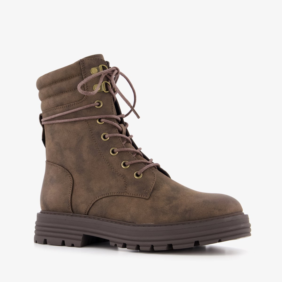 Blue Box dames veterboots bruin - Maat 37