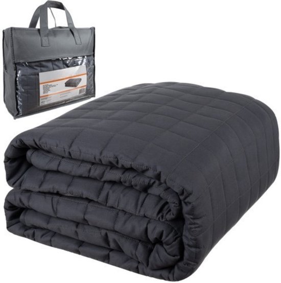 MOZY® - Verzwaringsdeken - 200 x 150 cm - Antraciet - 8 kg - Dekbed - Deken - Gewichtsdeken