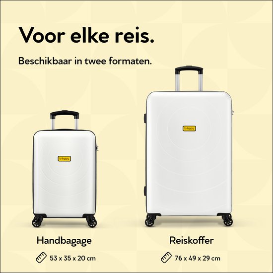 BHPPY Reiskoffer groot 76x49x29cm - Lichtgewicht koffer met 95L inhoud - Reiskoffer met wielen - Veilig cijferslot - Seashell