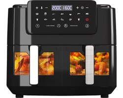 Thuys – Heteluchtfriteuse XXL 9L 2 Laden LED – 2400W – Zwart