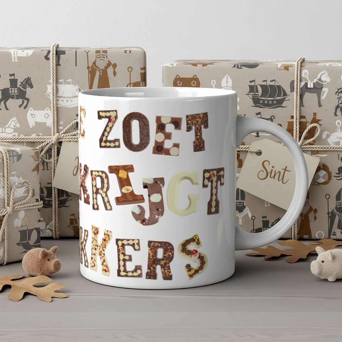 Mok - Wie Zoet is krijgt Lekkers - Het Perfecte cadeau van Sinterklaas