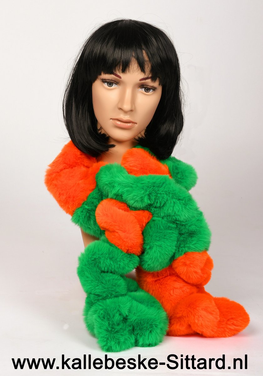 BOA - CARNAVAL - LUXE BOASJAAL groen-oranje